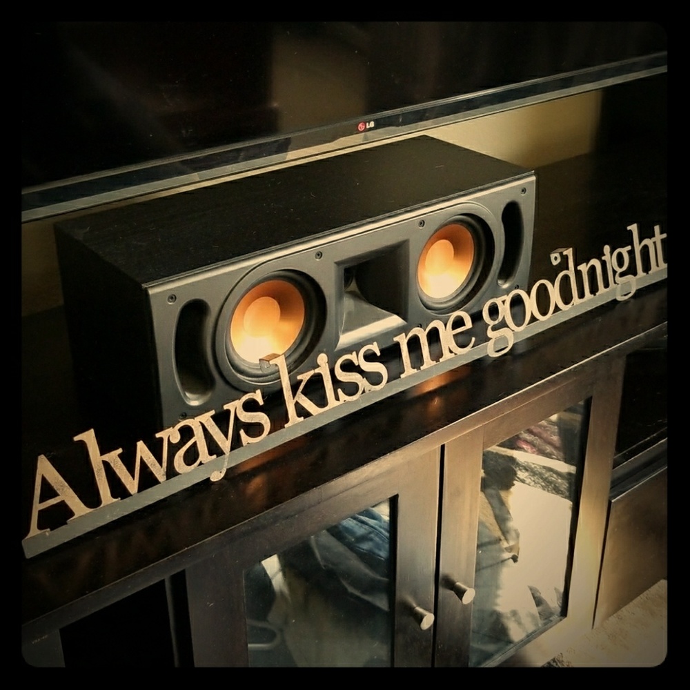 "Always Kiss Me Goodnight" Iron wall hanging
